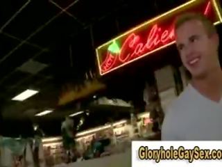 Slattern cons straighty into gay Gloryhole bj
