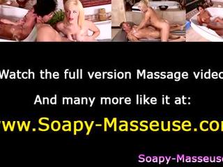 Lustful ebony masseuse gives head