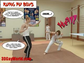 Kung fu أولاد 3d مثلي الجنس رسوم متحركة متحرك رسوم هزلية